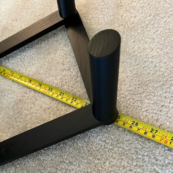 Black Wooden Expandable Accordion style Wall Mounted Rack 7 Hooks - Picture 9 of 12